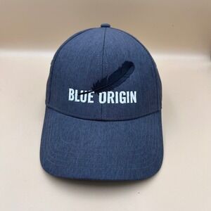 Blue Origin Launch Land Repeat Space Exploration Baseball Cap Hat Navy Blue